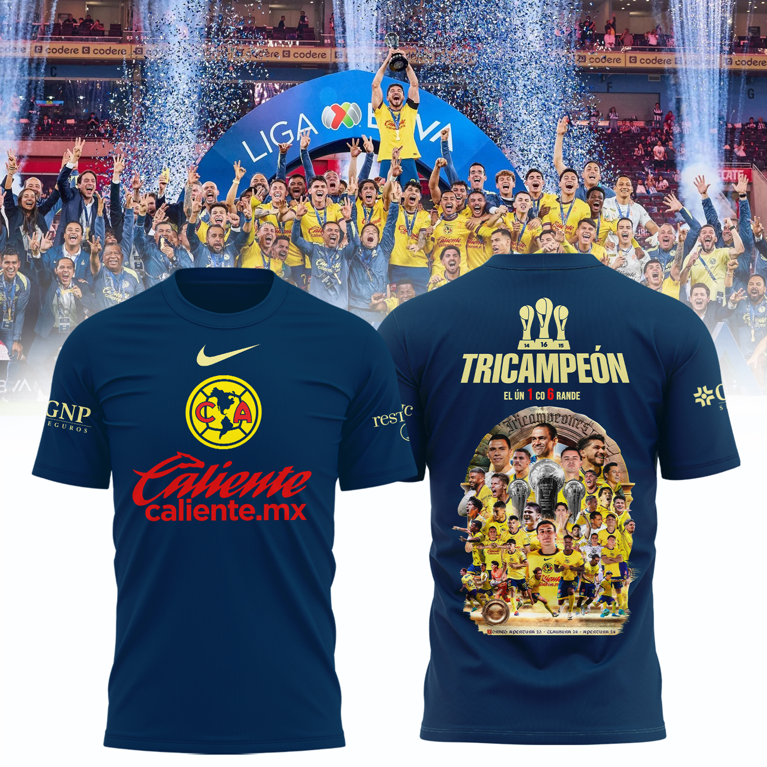 Club America tricampeon Shirt - Famjoys Club America tricampeon Shirt - Famjoys