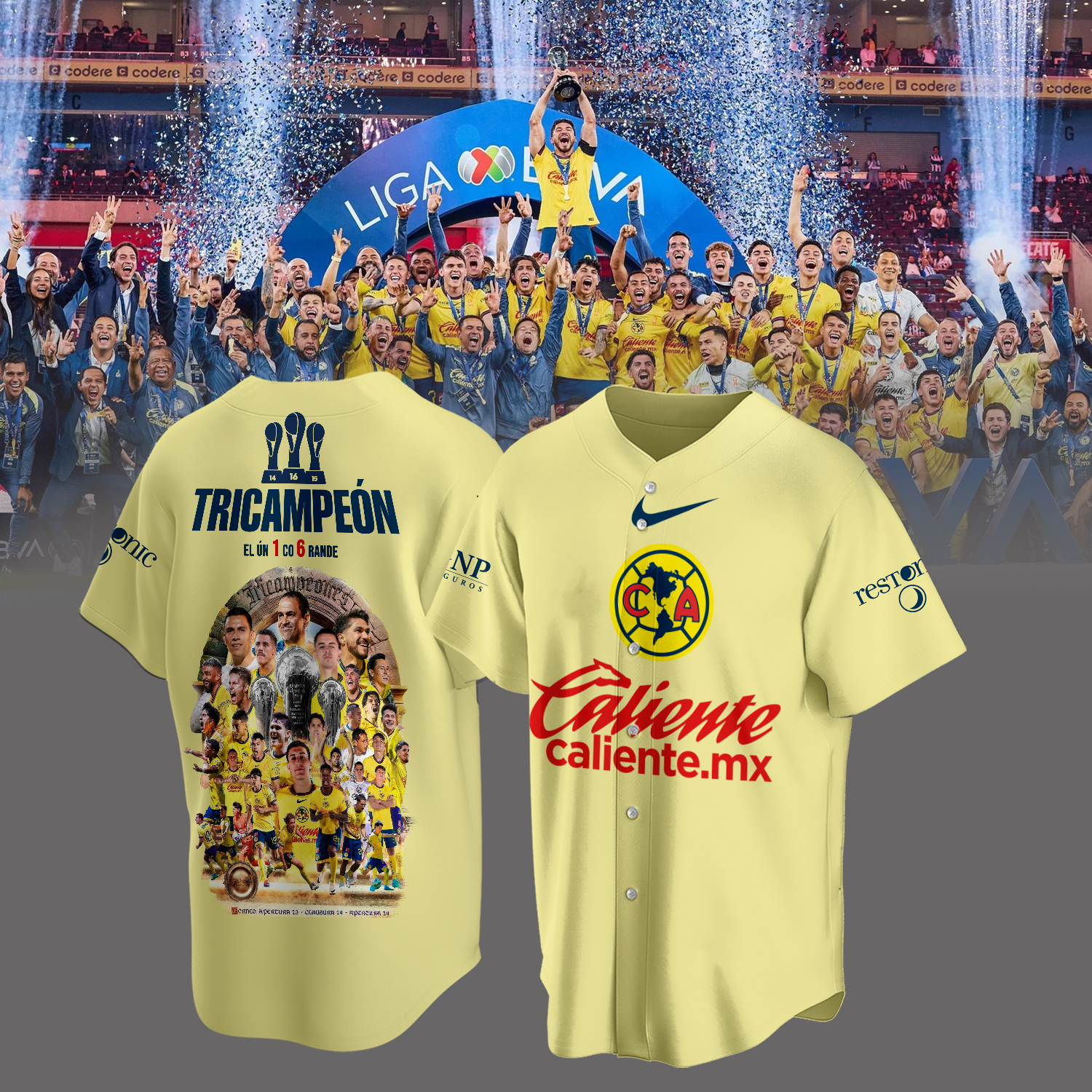 Club America tricampeon Shirt - Famjoys Club America tricampeon Shirt - Famjoys