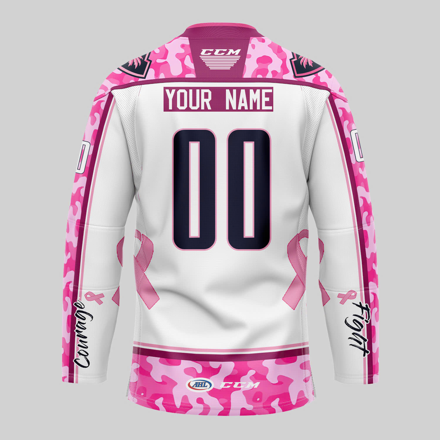 Coachella Valley Firebirds x Hockey Fighting Cancer 2025 Jersey - Famjoys Coachella Valley Firebirds x Hockey Fighting Cancer 2025 Jersey - Famjoys