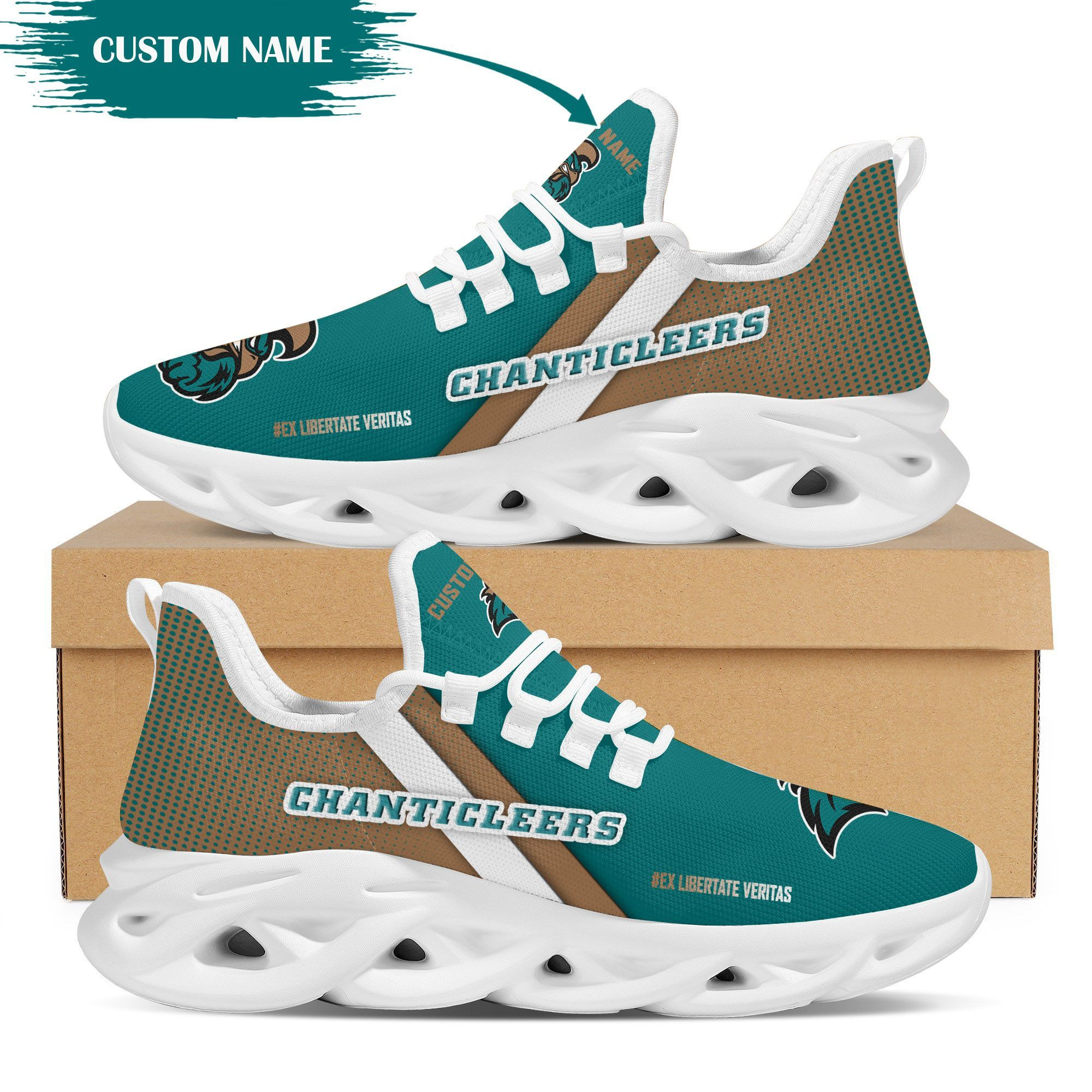 Coastal Carolina Chanticleers Custom Personalized Max Soul Sneakers Shoes - Famjoys Coastal Carolina Chanticleers Custom Personalized Max Soul Sneakers Shoes - Famjoys
