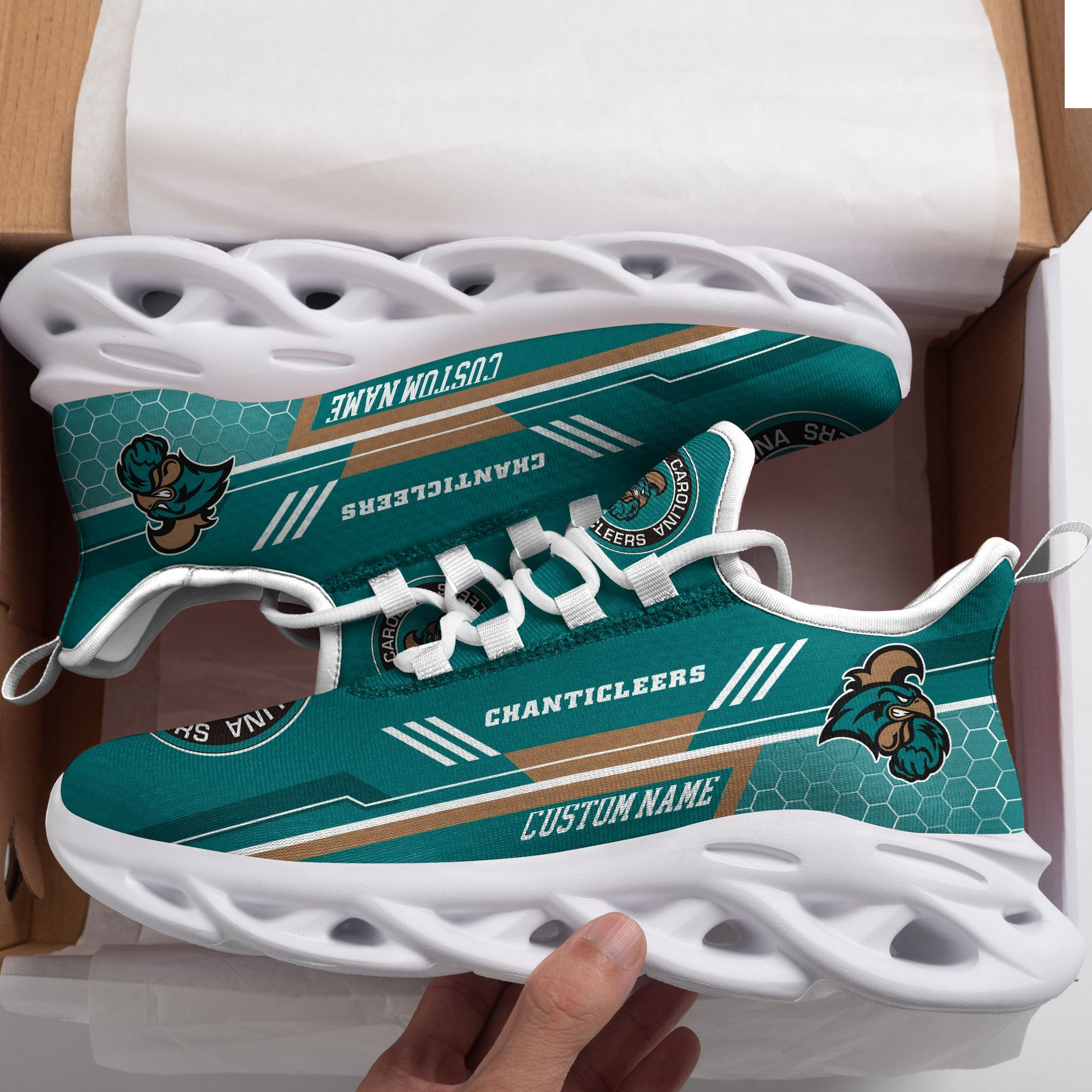 Coastal Carolina Chanticleers Custom Personalized Max Soul Sneakers Shoes - Famjoys Coastal Carolina Chanticleers Custom Personalized Max Soul Sneakers Shoes - Famjoys