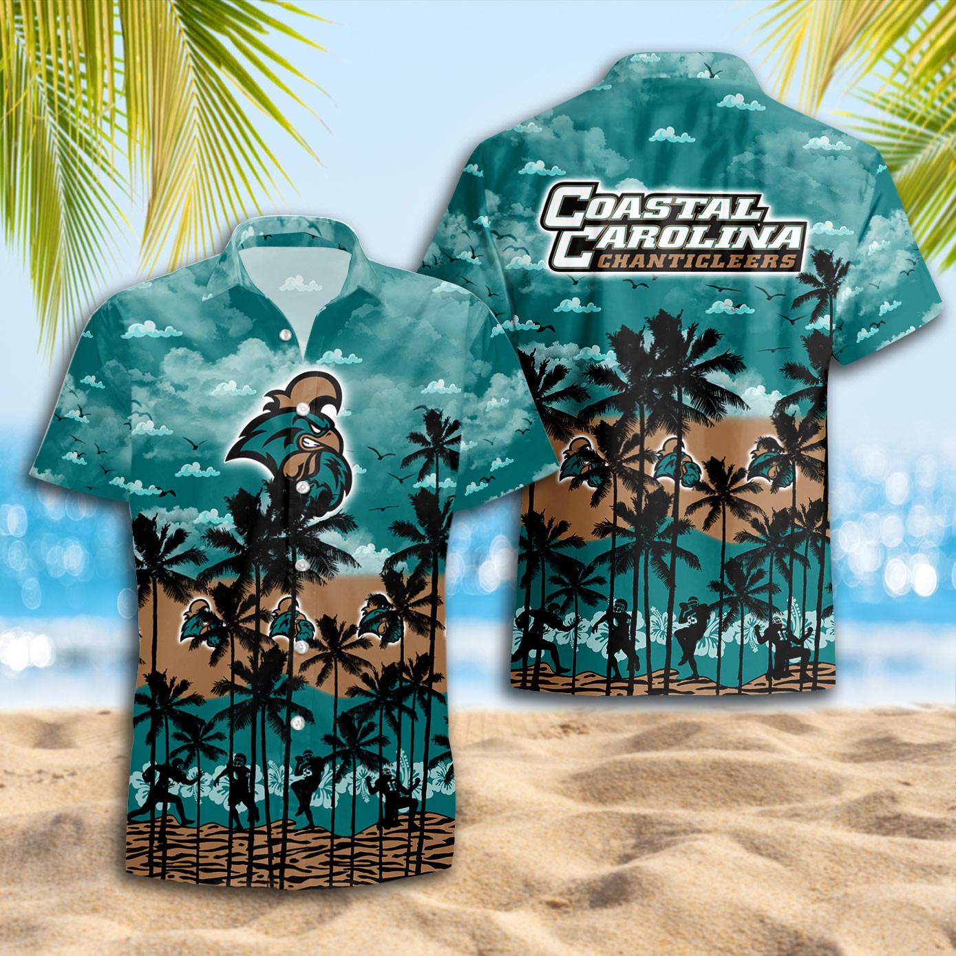 Coastal Carolina Chanticleers Hawaiian Shirt Trending Summer - Famjoys Coastal Carolina Chanticleers Hawaiian Shirt Trending Summer - Famjoys