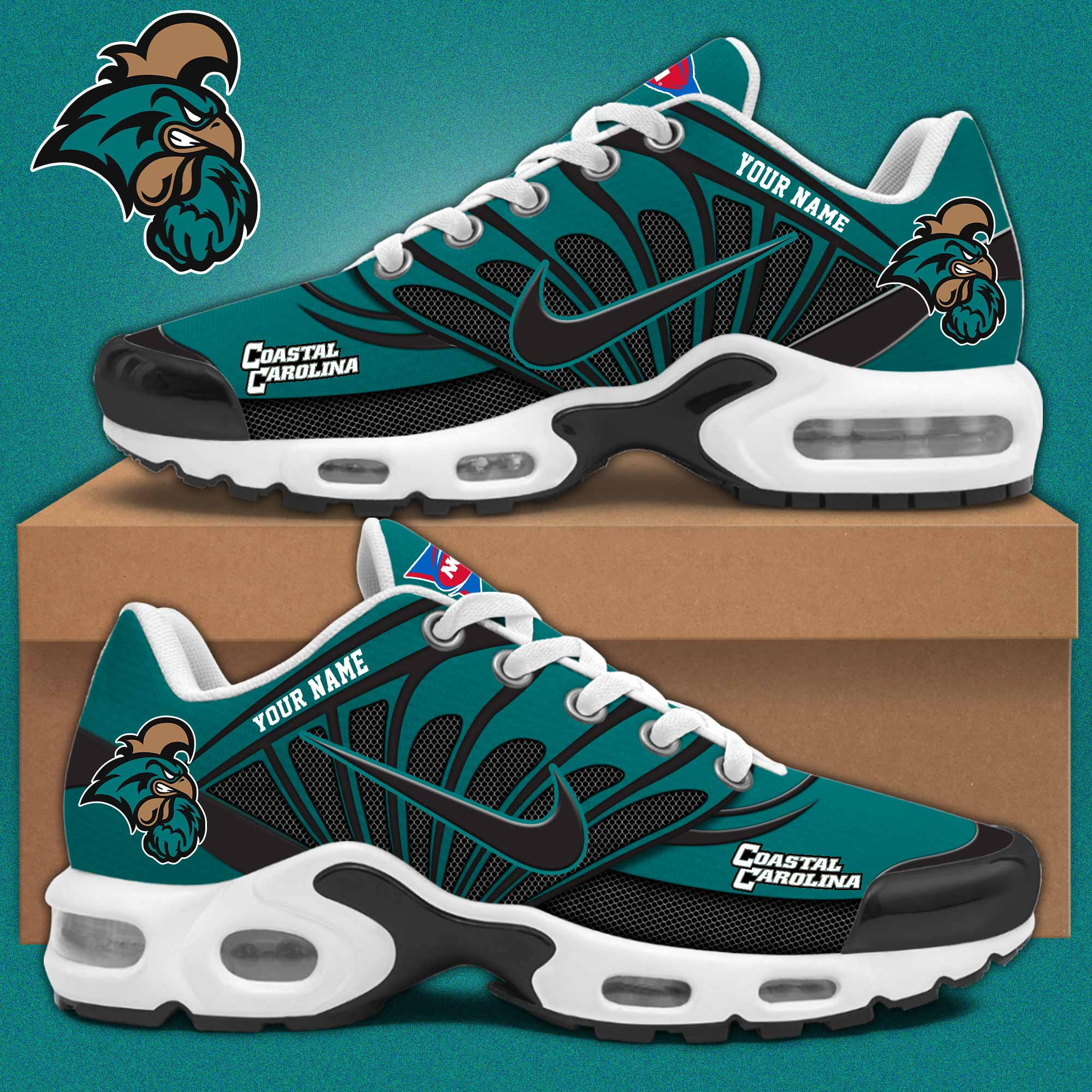COASTAL CAROLINA CHANTICLEERS Personalized Shoes S516508 - Famjoys COASTAL CAROLINA CHANTICLEERS Personalized Shoes S516508 - Famjoys