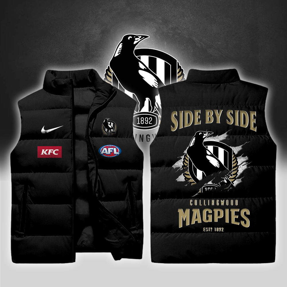 Collingwood Football Club Sleeveless Jacket - Famjoys Collingwood Football Club Sleeveless Jacket - Famjoys