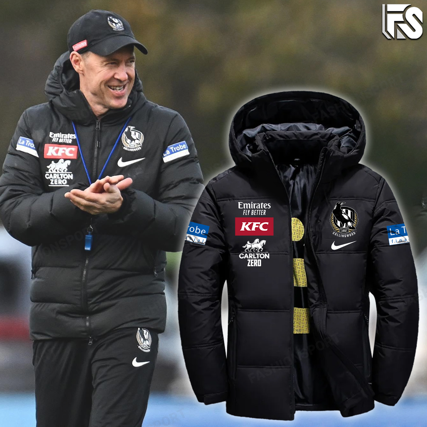 Collingwood Football Jacket – - Famjoys Collingwood Football Jacket – - Famjoys