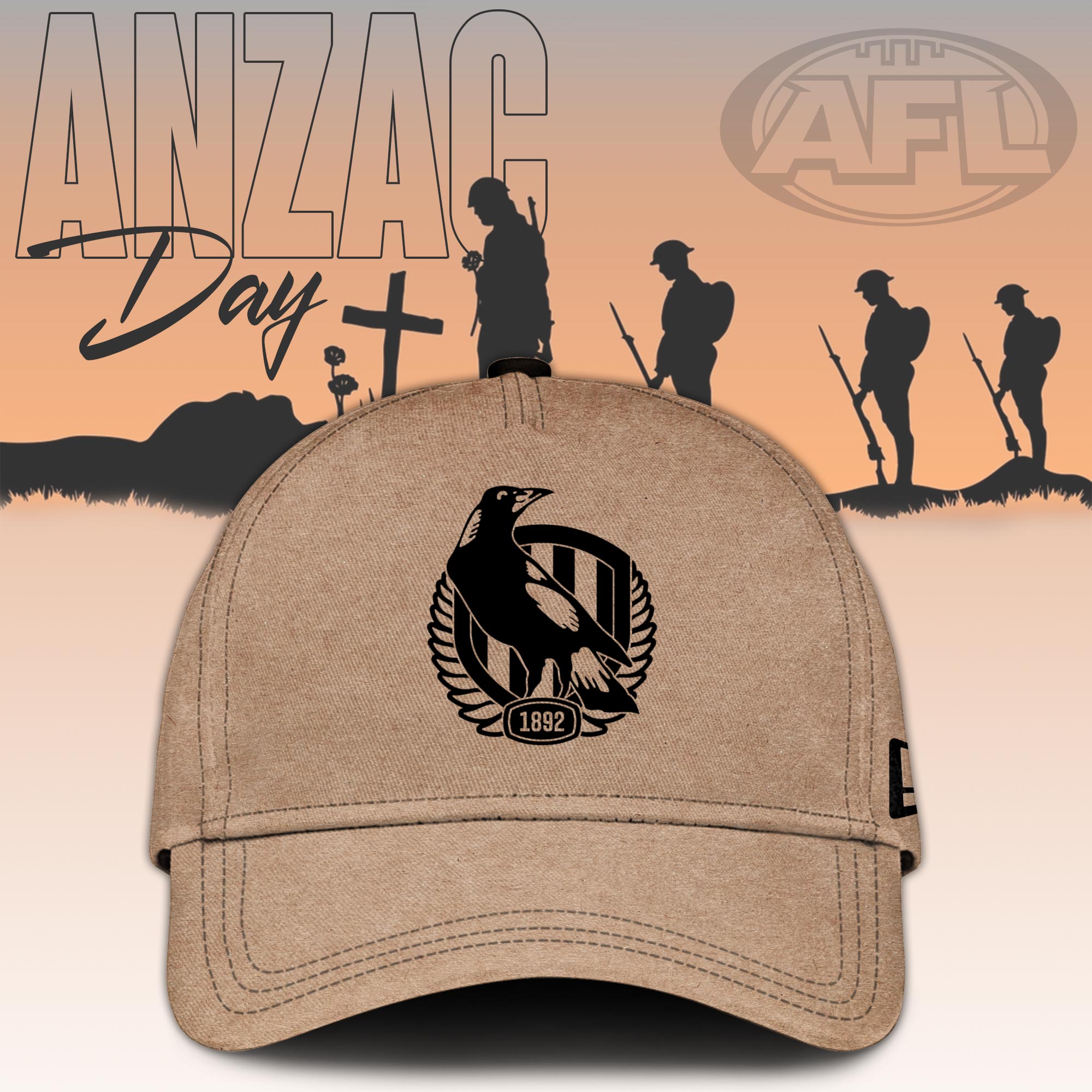 Collingwood Magpies AFL Anzac Day New Hoodie - Famjoys Collingwood Magpies AFL Anzac Day New Hoodie - Famjoys