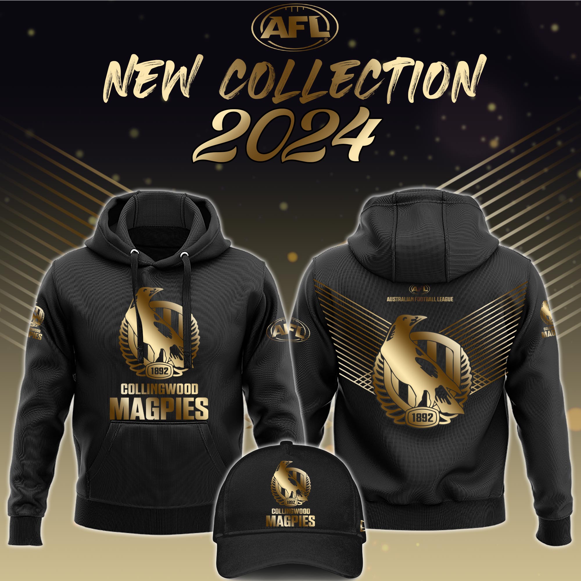 Collingwood Magpies AFL Hoodie - Famjoys Collingwood Magpies AFL Hoodie - Famjoys