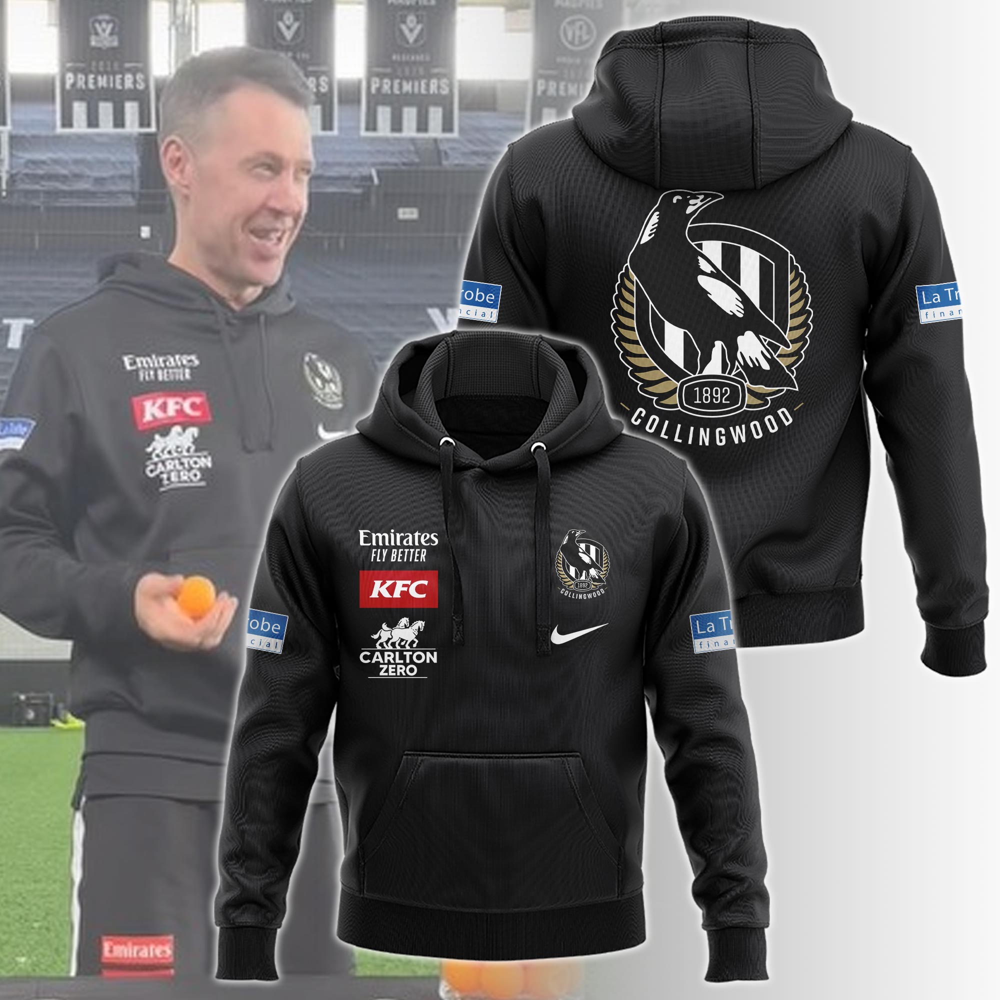 Collingwood Magpies AFL Hoodie - Famjoys Collingwood Magpies AFL Hoodie - Famjoys