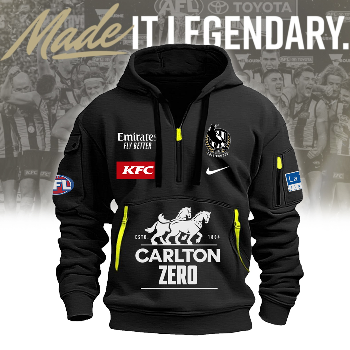 Collingwood Magpies AFL New Zip Hoodie