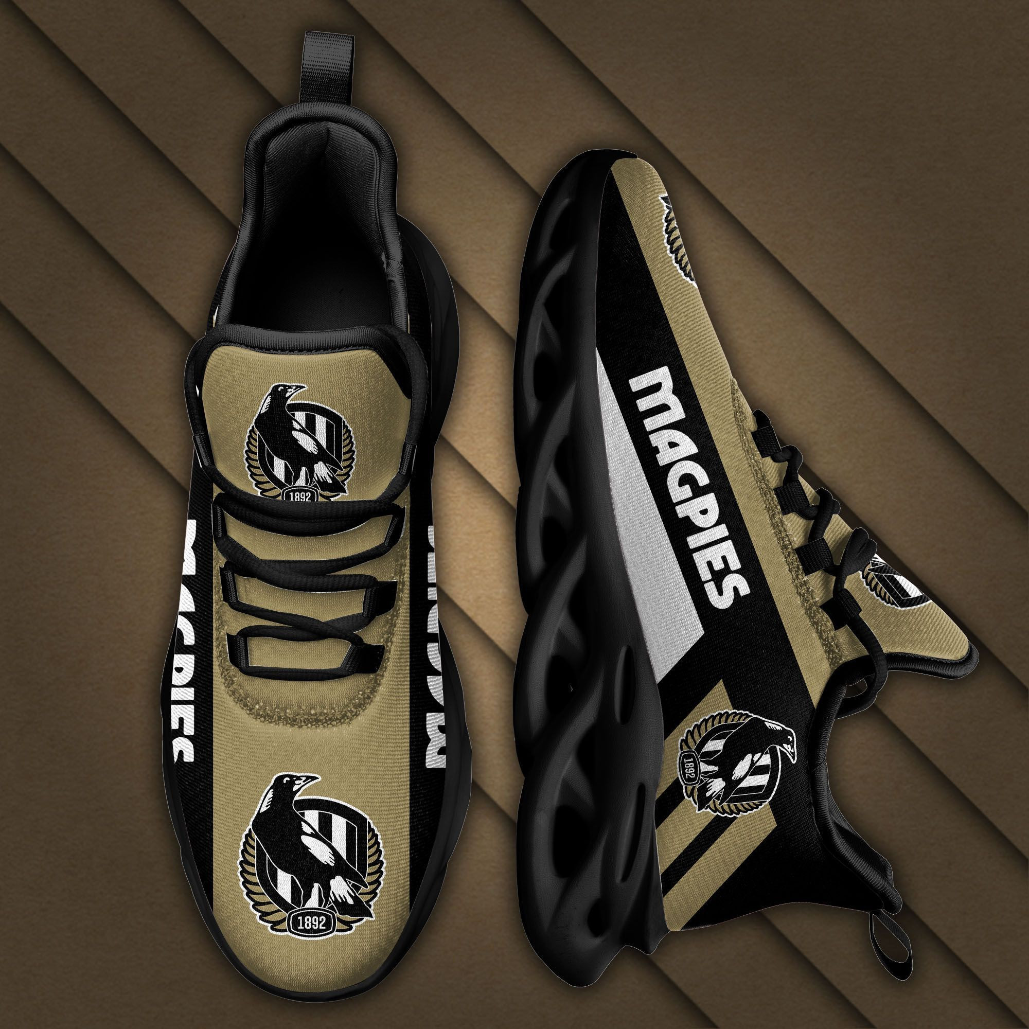 Collingwood Magpies Max Soul Sneakers Shoes - Famjoys Collingwood Magpies Max Soul Sneakers Shoes - Famjoys