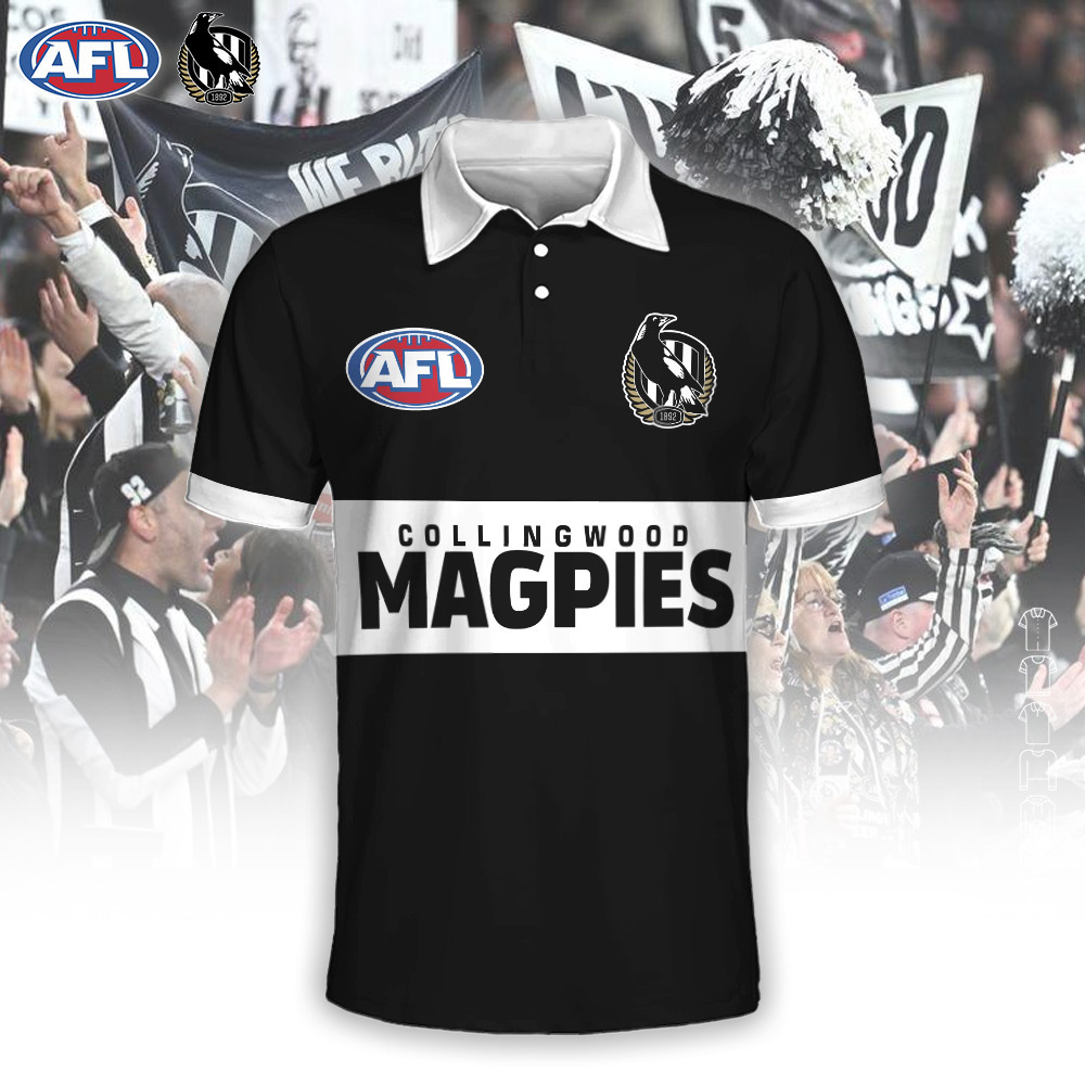 Collingwood Magpies Polo Shirt - Famjoys Collingwood Magpies Polo Shirt - Famjoys