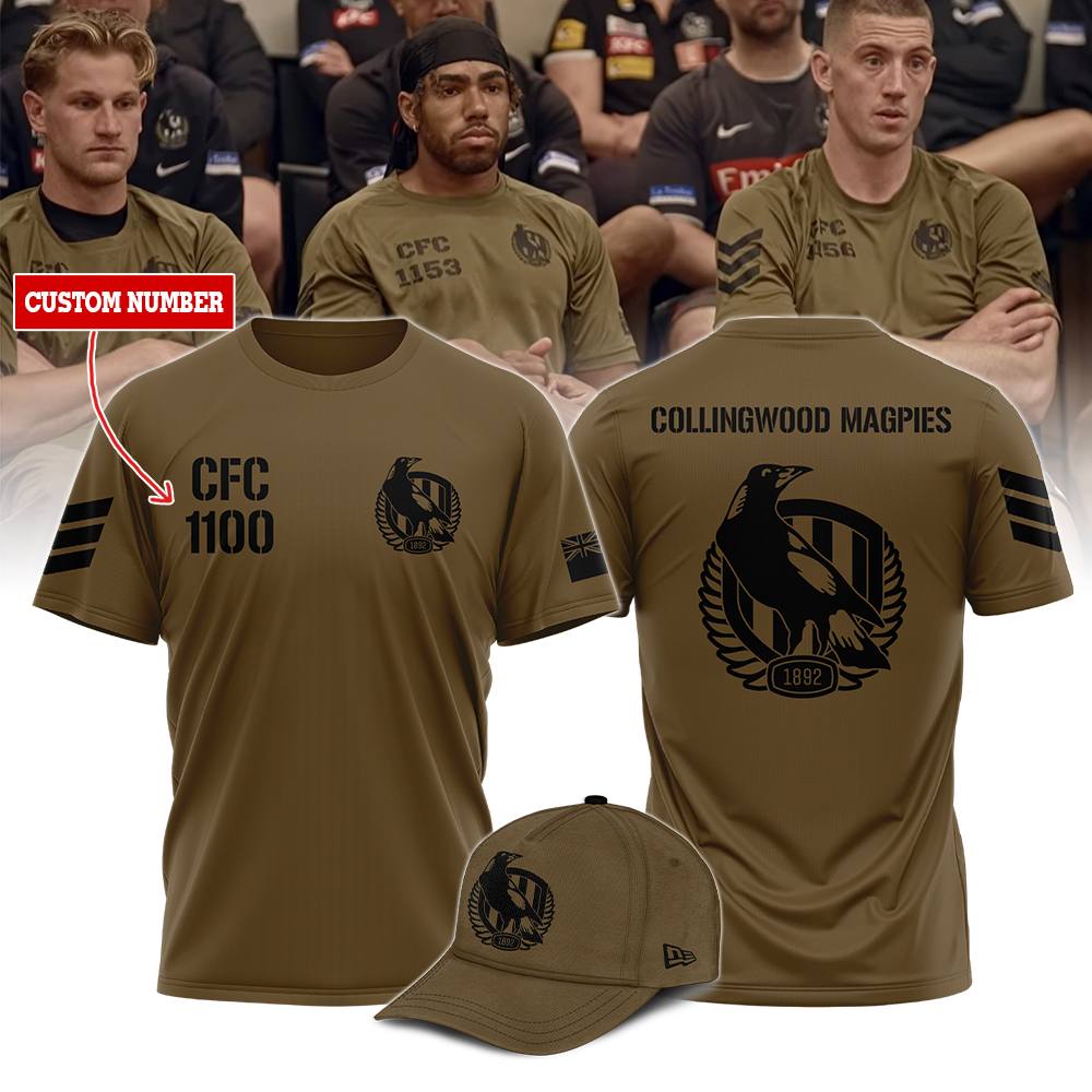 Collingwood Magpies T shirt and Cap design Limited - Famjoys Collingwood Magpies T shirt and Cap design Limited - Famjoys
