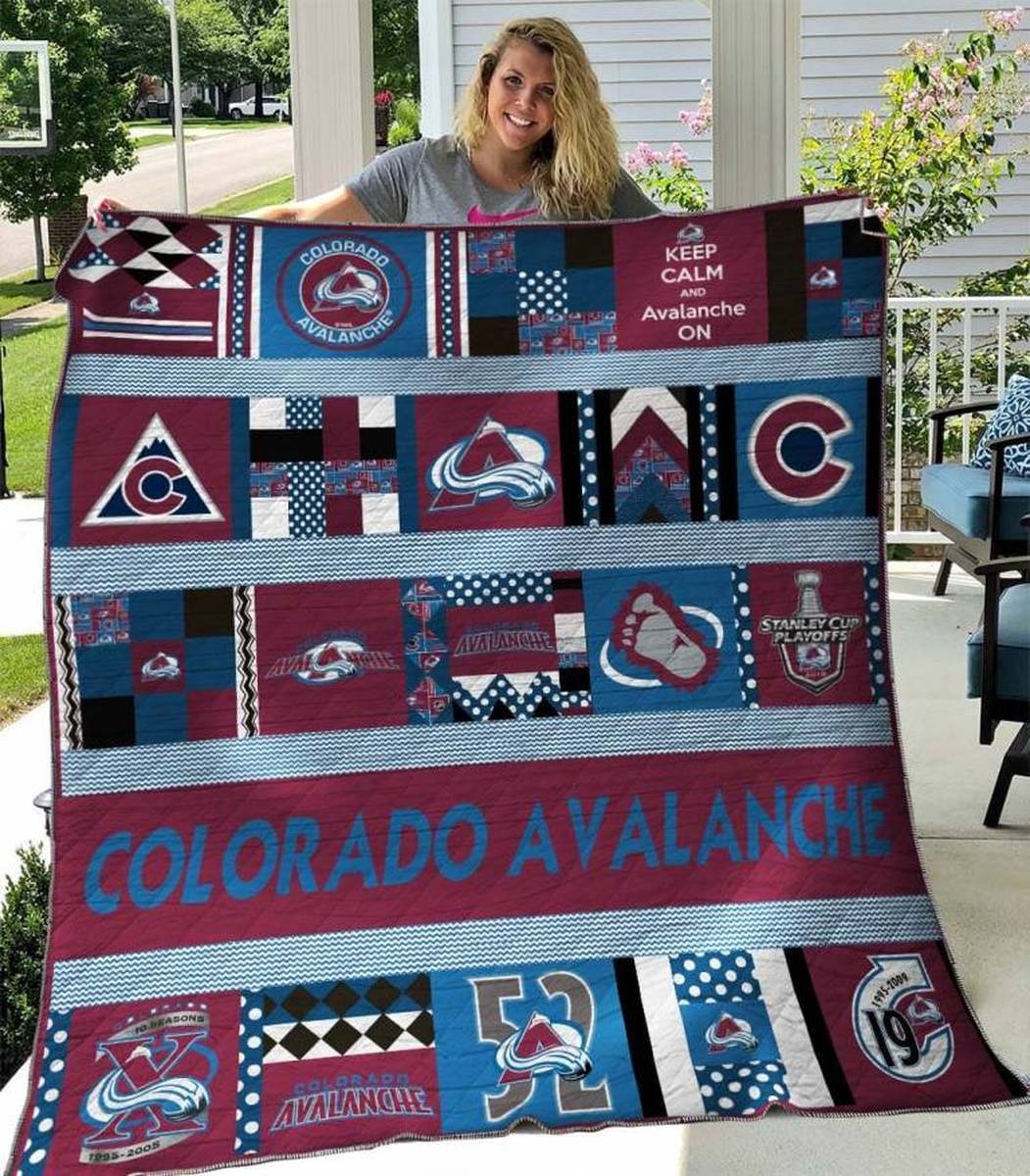 Colorado Avalanche 04 All Season Plus Size Quilt Blanket - Famjoys Colorado Avalanche 04 All Season Plus Size Quilt Blanket - Famjoys