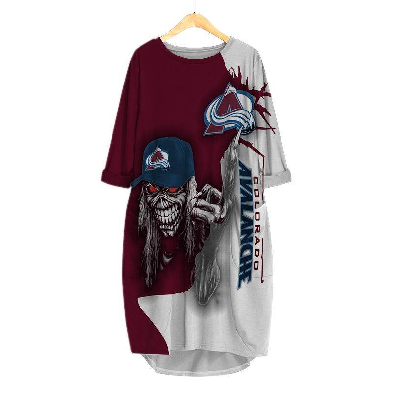 Colorado Avalanche All Over Print Caftan1918 - Famjoys Colorado Avalanche All Over Print Caftan1918 - Famjoys
