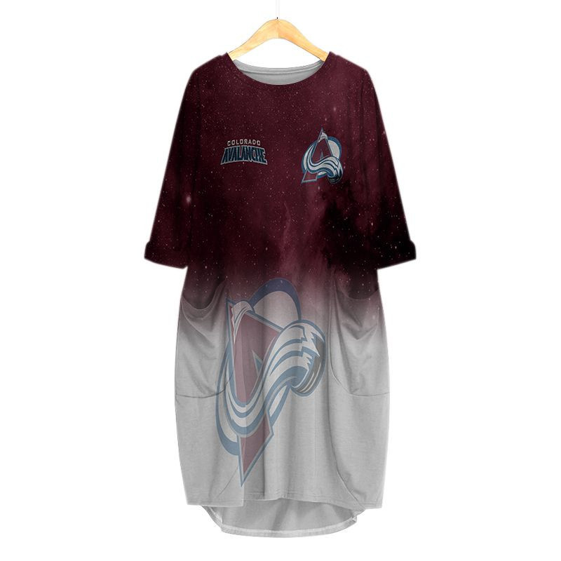 Colorado Avalanche All Over Print Caftan2008 - Famjoys Colorado Avalanche All Over Print Caftan2008 - Famjoys