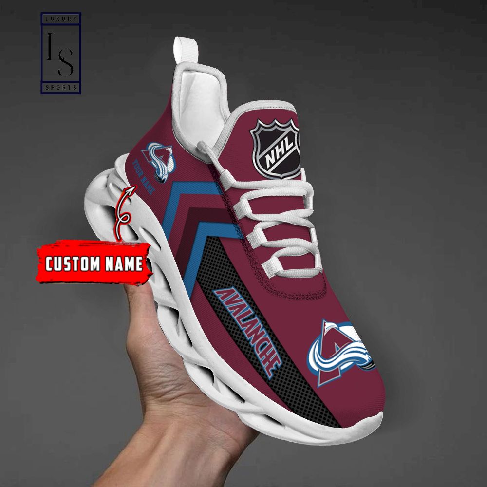 Colorado Avalanche NHL Personalized Max Soul Shoes - Famjoys Colorado Avalanche NHL Personalized Max Soul Shoes - Famjoys