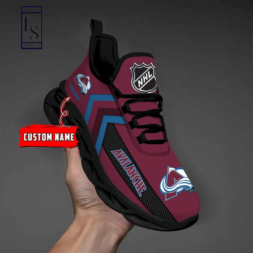 Colorado Avalanche NHL Personalized Max Soul Shoes - Famjoys Colorado Avalanche NHL Personalized Max Soul Shoes - Famjoys