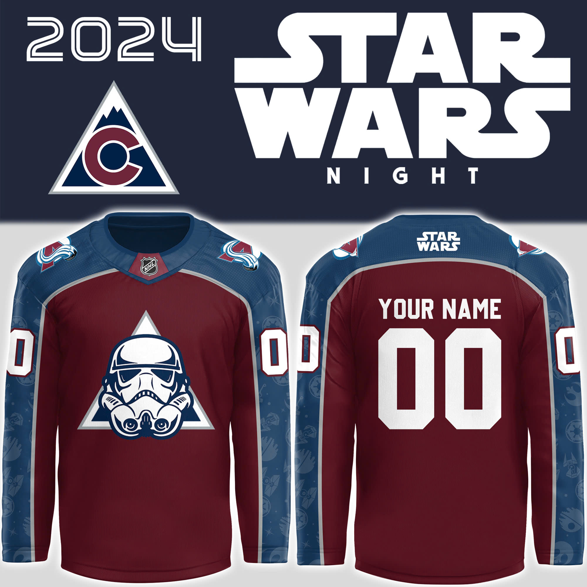 Colorado Avalanche x Star Wars Night Custom jersey - Famjoys Colorado Avalanche x Star Wars Night Custom jersey - Famjoys