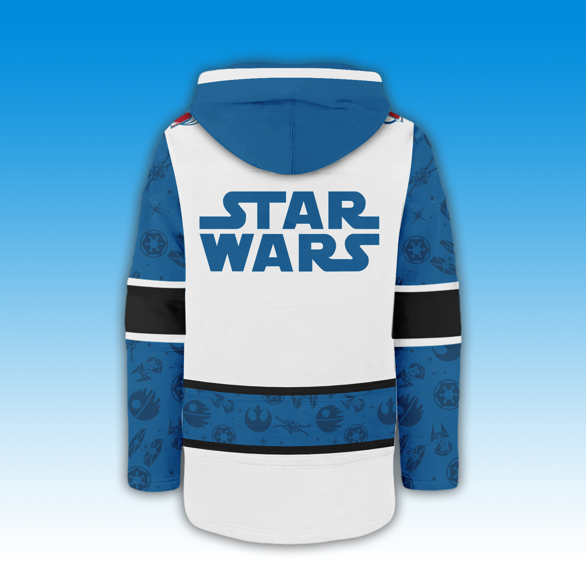 Colorado Avalanche x Star Wars Night Lace Up Hoodie - Famjoys Colorado Avalanche x Star Wars Night Lace Up Hoodie - Famjoys