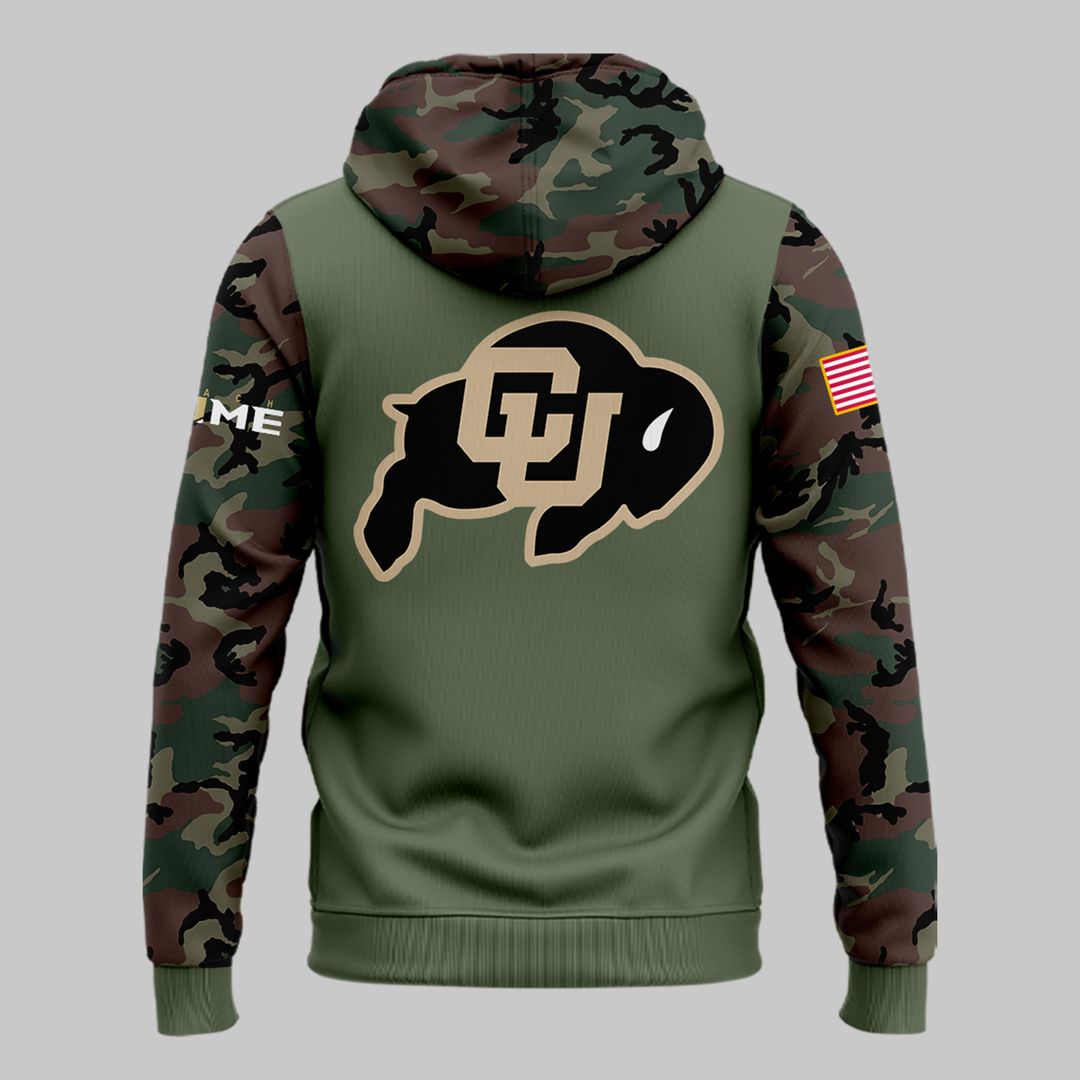 Colorado Buffaloes Football 2024 Military Appreciation Hoodie - Famjoys Colorado Buffaloes Football 2024 Military Appreciation Hoodie - Famjoys