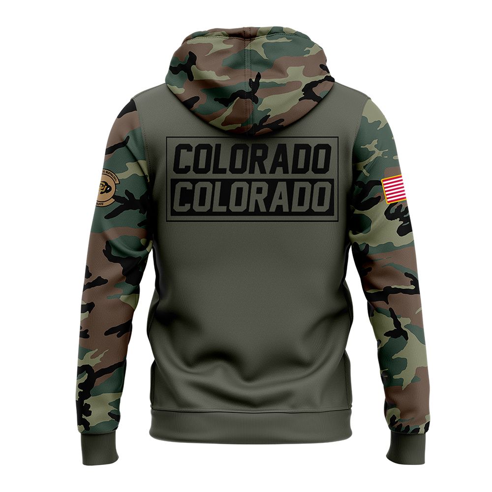 Colorado Buffaloes Football 2024 Military Appreciation Hoodie - Famjoys Colorado Buffaloes Football 2024 Military Appreciation Hoodie - Famjoys