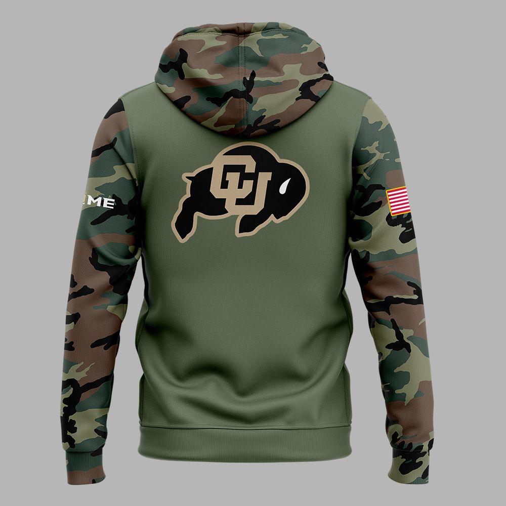 Colorado Buffaloes Football 2024 Military Appreciation Zip Hoodie - Famjoys Colorado Buffaloes Football 2024 Military Appreciation Zip Hoodie - Famjoys