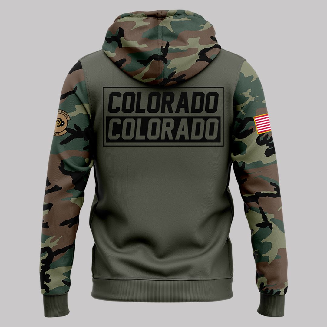 Colorado Buffaloes Football 2024 Military Appreciation Zip Hoodie - Famjoys Colorado Buffaloes Football 2024 Military Appreciation Zip Hoodie - Famjoys