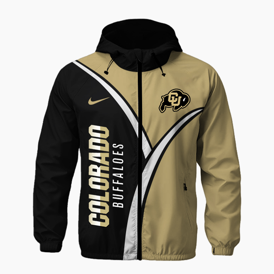 Colorado Buffaloes Hooded Wind Jackhet - Famjoys Colorado Buffaloes Hooded Wind Jackhet - Famjoys