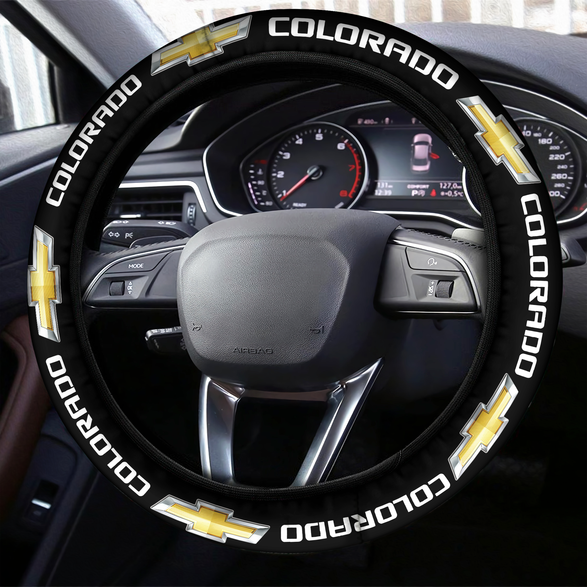 Colorado Chevrolet Steering Wheel Cover Black - Famjoys Colorado Chevrolet Steering Wheel Cover Black - Famjoys