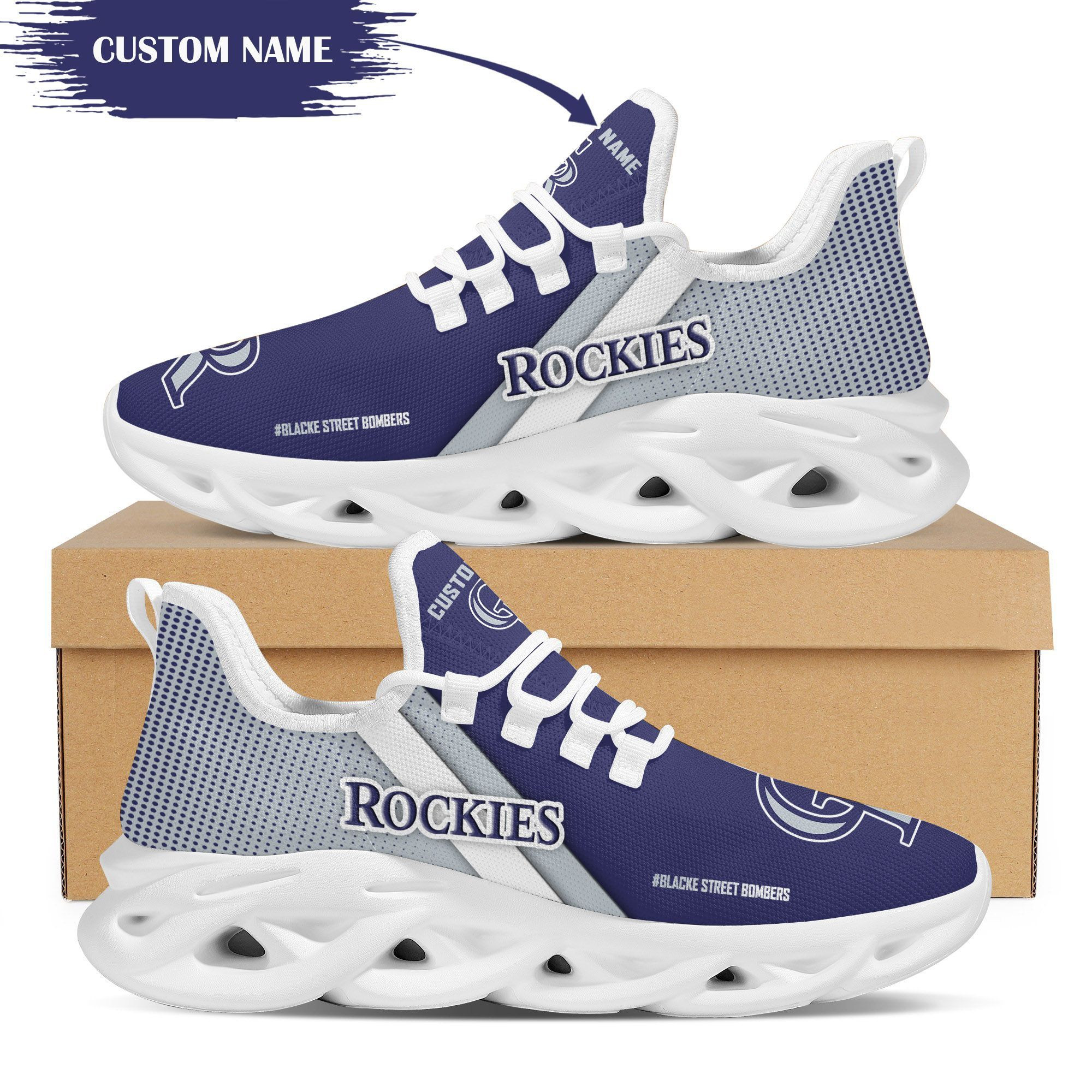 Colorado Rockies Custom Personalized Max Soul Sneakers Shoes - Famjoys Colorado Rockies Custom Personalized Max Soul Sneakers Shoes - Famjoys