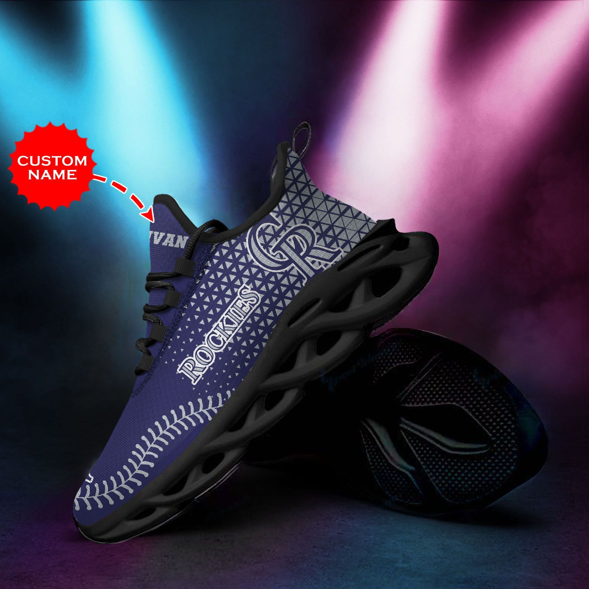 Colorado Rockies Custom Personalized Max Soul Sneakers Shoes - Famjoys Colorado Rockies Custom Personalized Max Soul Sneakers Shoes - Famjoys