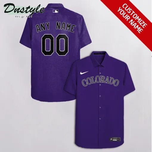 Colorado Rockies Personalized Blue Hawaiian Shirt - Famjoys Colorado Rockies Personalized Blue Hawaiian Shirt - Famjoys