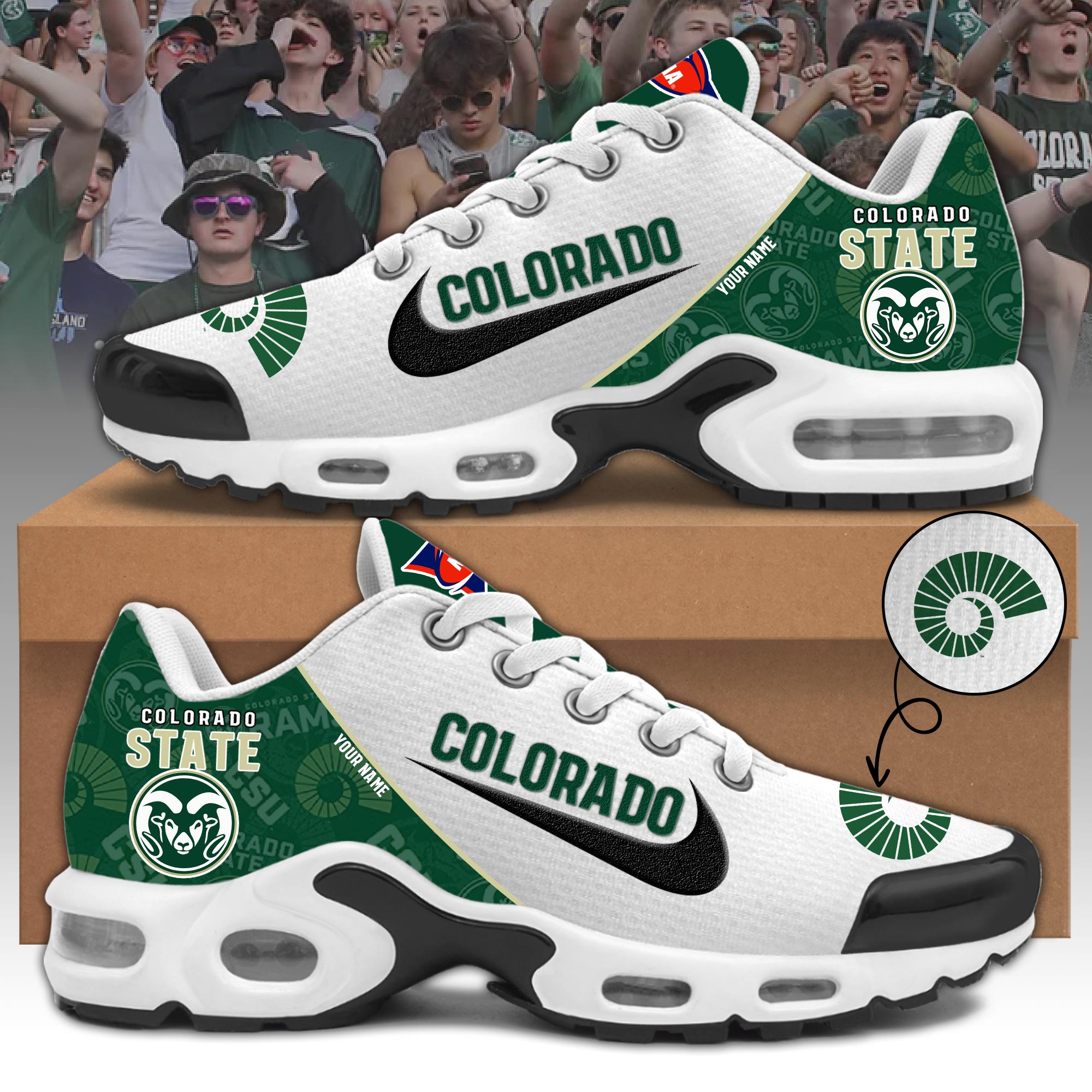 Colorado State Rams Personalized Shoes - Famjoys Colorado State Rams Personalized Shoes - Famjoys