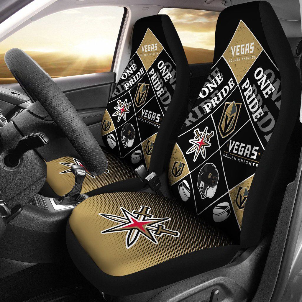 Colorful Pride Flag Vegas Golden Knights Car Seat Covers - Famjoys Colorful Pride Flag Vegas Golden Knights Car Seat Covers - Famjoys
