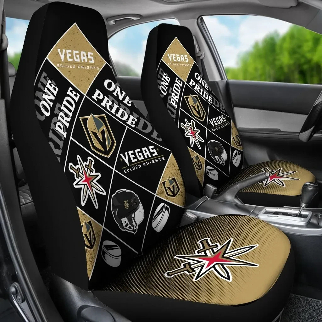 Colorful Pride Flag Vegas Golden Knights Car Seat Covers - Famjoys Colorful Pride Flag Vegas Golden Knights Car Seat Covers - Famjoys