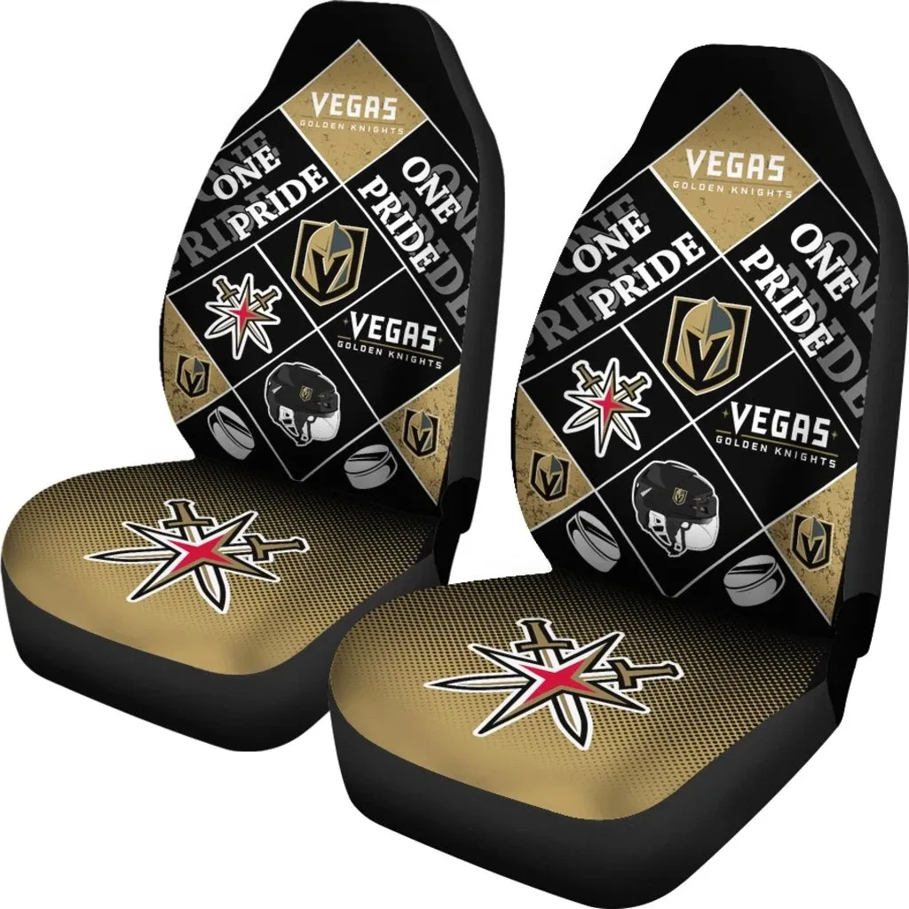 Colorful Pride Flag Vegas Golden Knights Car Seat Covers - Famjoys Colorful Pride Flag Vegas Golden Knights Car Seat Covers - Famjoys