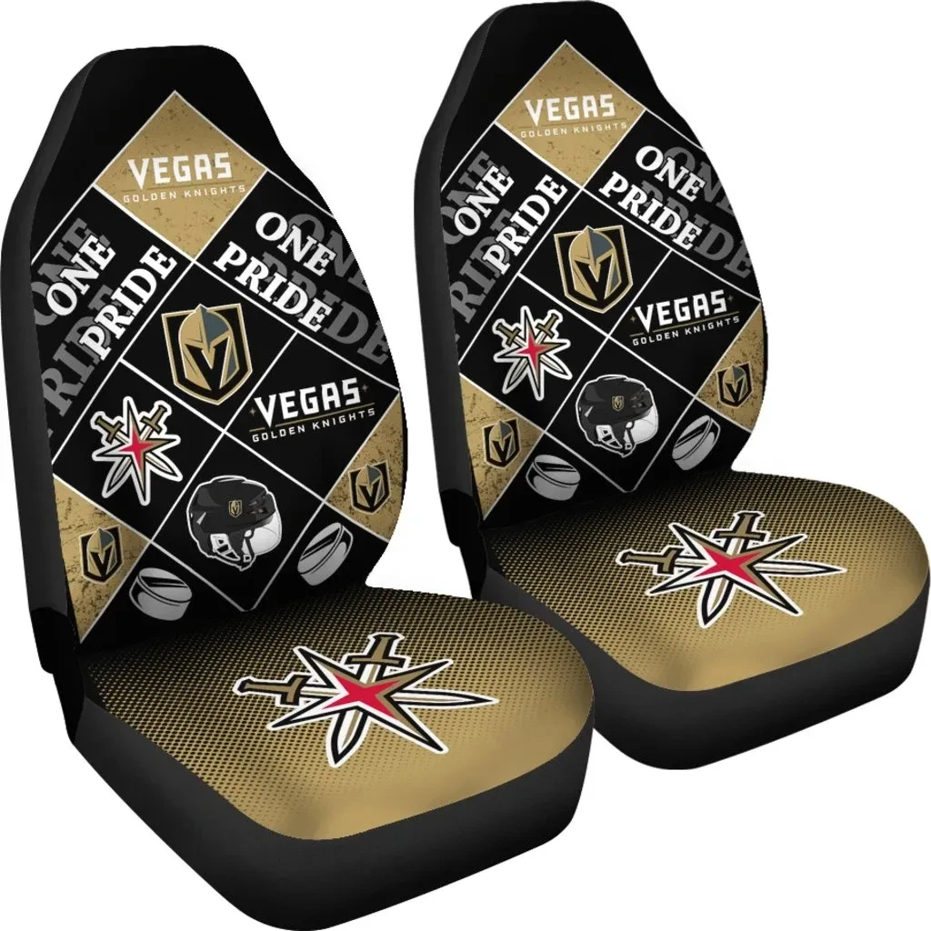 Colorful Pride Flag Vegas Golden Knights Car Seat Covers - Famjoys Colorful Pride Flag Vegas Golden Knights Car Seat Covers - Famjoys
