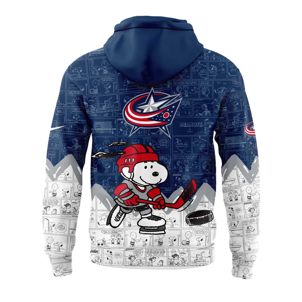 Columbus Blue Jackets 75th Anniversary of Hoodie - Famjoys Columbus Blue Jackets 75th Anniversary of Hoodie - Famjoys