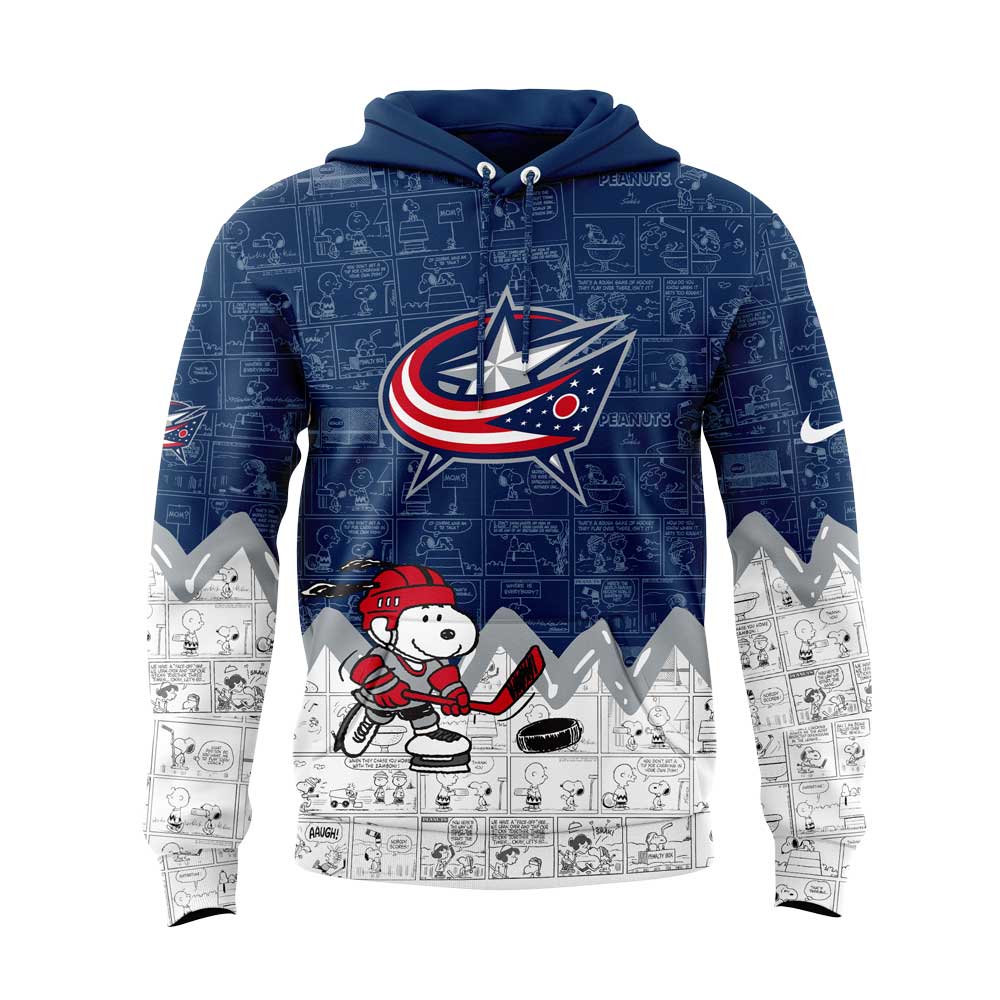 Columbus Blue Jackets 75th Anniversary of Hoodie - Famjoys Columbus Blue Jackets 75th Anniversary of Hoodie - Famjoys