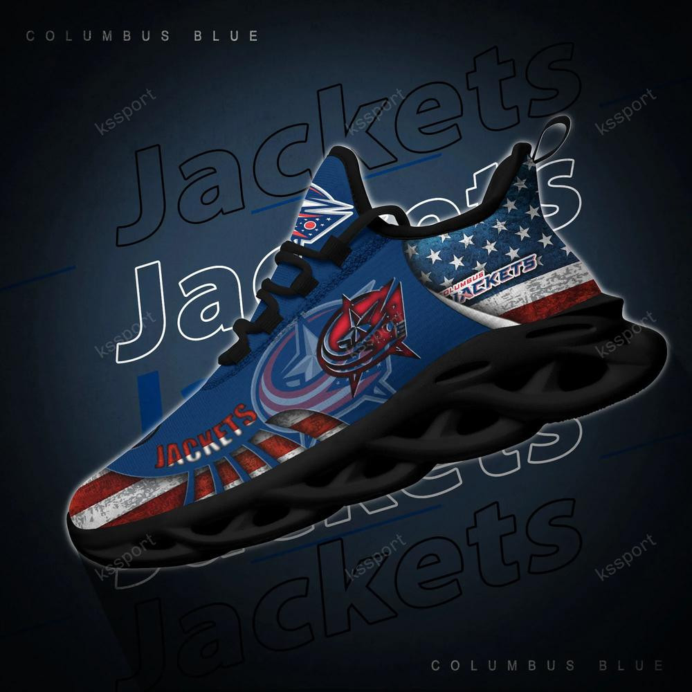 Columbus Blue Jackets Max Soul Clunky Shoes - Famjoys Columbus Blue Jackets Max Soul Clunky Shoes - Famjoys
