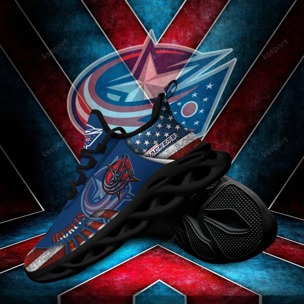 Columbus Blue Jackets Max Soul Clunky Shoes - Famjoys Columbus Blue Jackets Max Soul Clunky Shoes - Famjoys