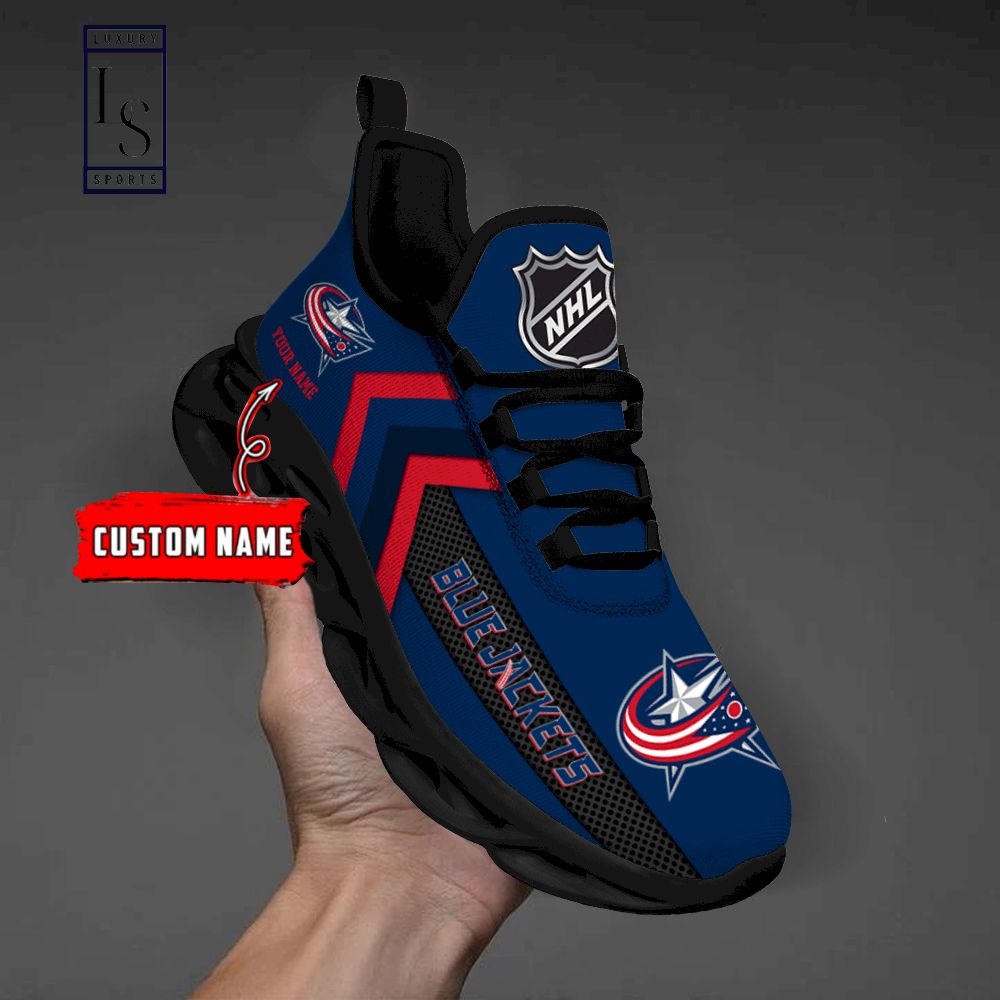 Columbus Blue Jackets NHL Personalized Max Soul Shoes - Famjoys Columbus Blue Jackets NHL Personalized Max Soul Shoes - Famjoys