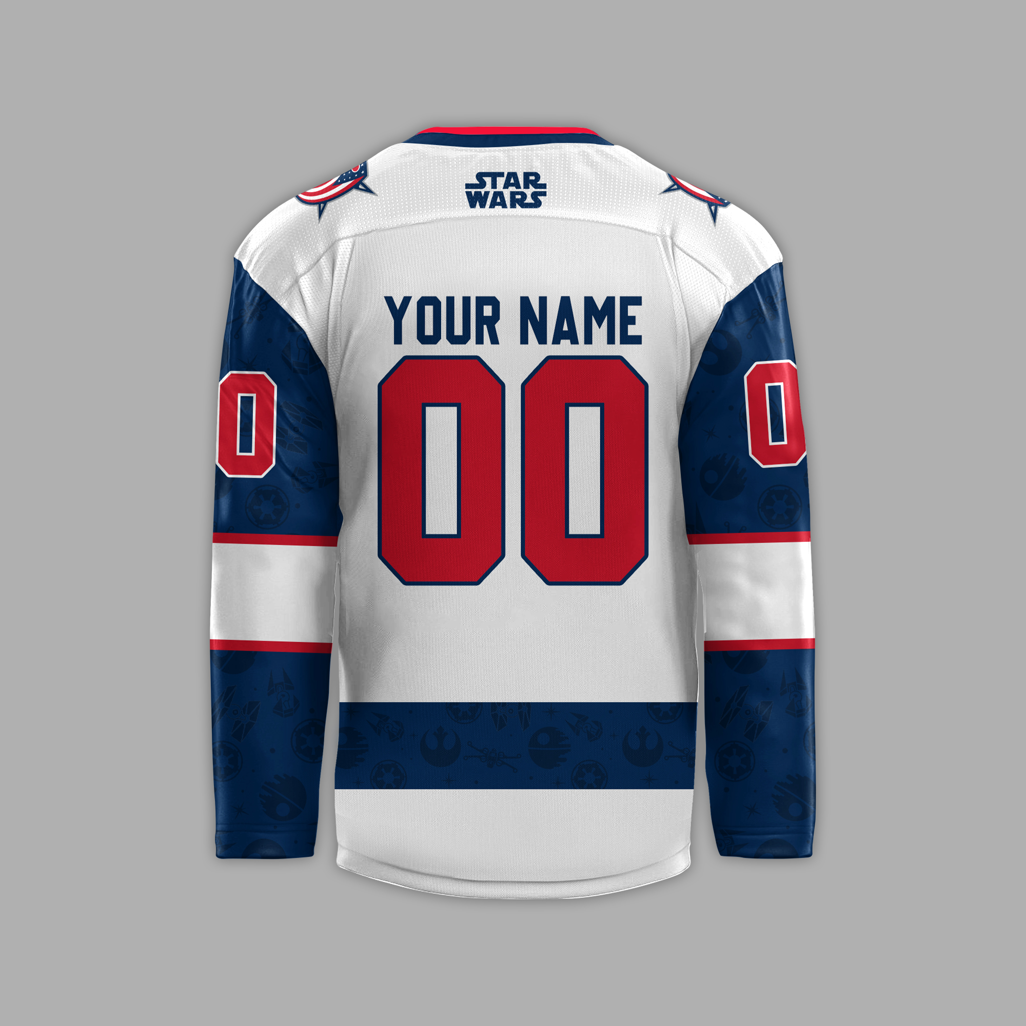 Columbus Blue Jackets x Star Wars Night Custom Jersey - Famjoys Columbus Blue Jackets x Star Wars Night Custom Jersey - Famjoys