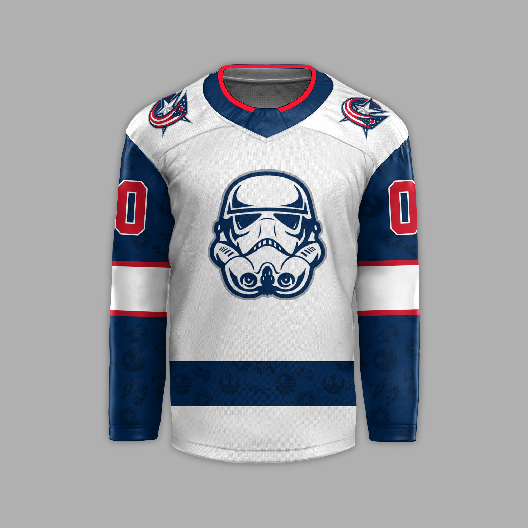 Columbus Blue Jackets x Star Wars Night Custom Jersey - Famjoys Columbus Blue Jackets x Star Wars Night Custom Jersey - Famjoys