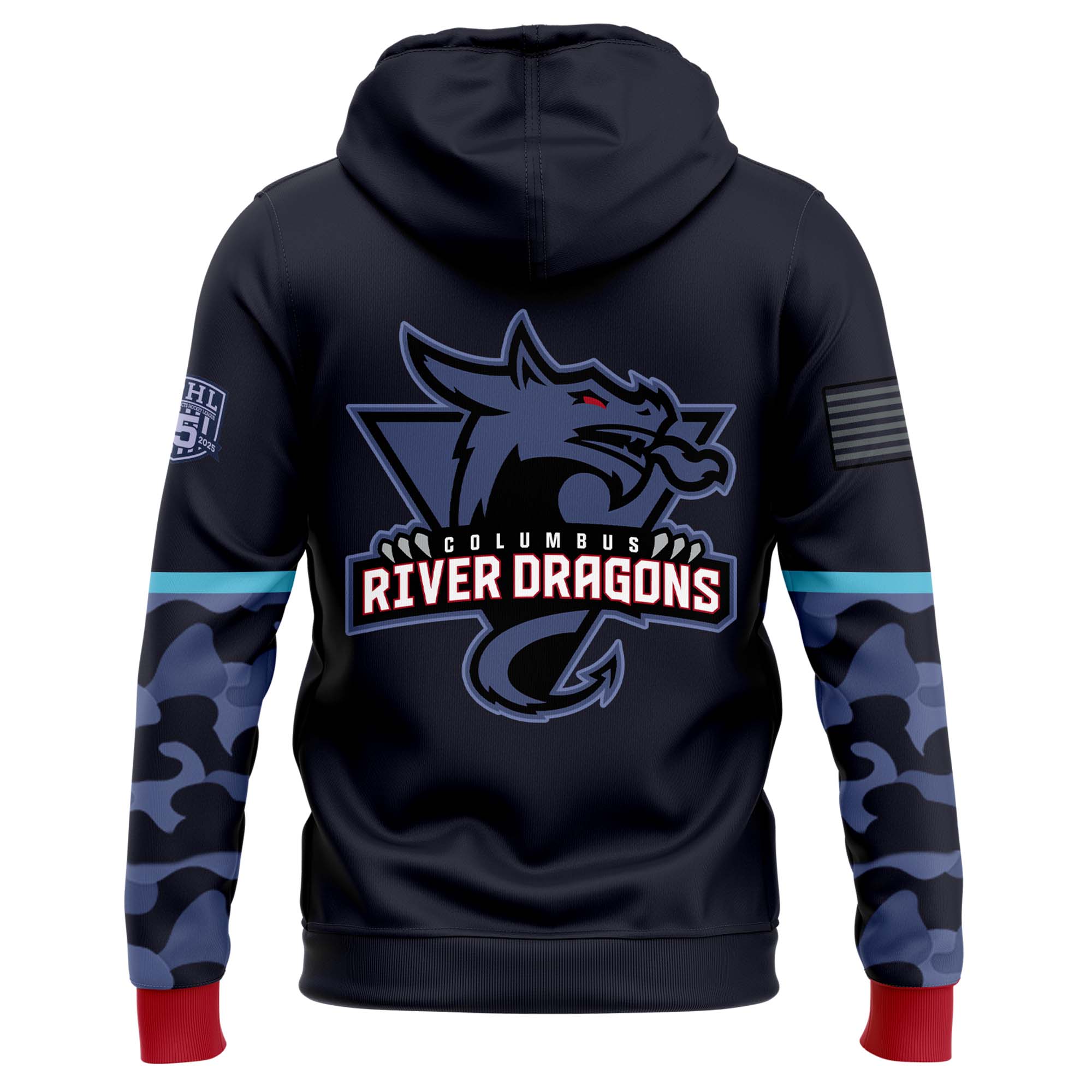 Columbus River Dragons x Military Night Hoodie - Famjoys Columbus River Dragons x Military Night Hoodie - Famjoys