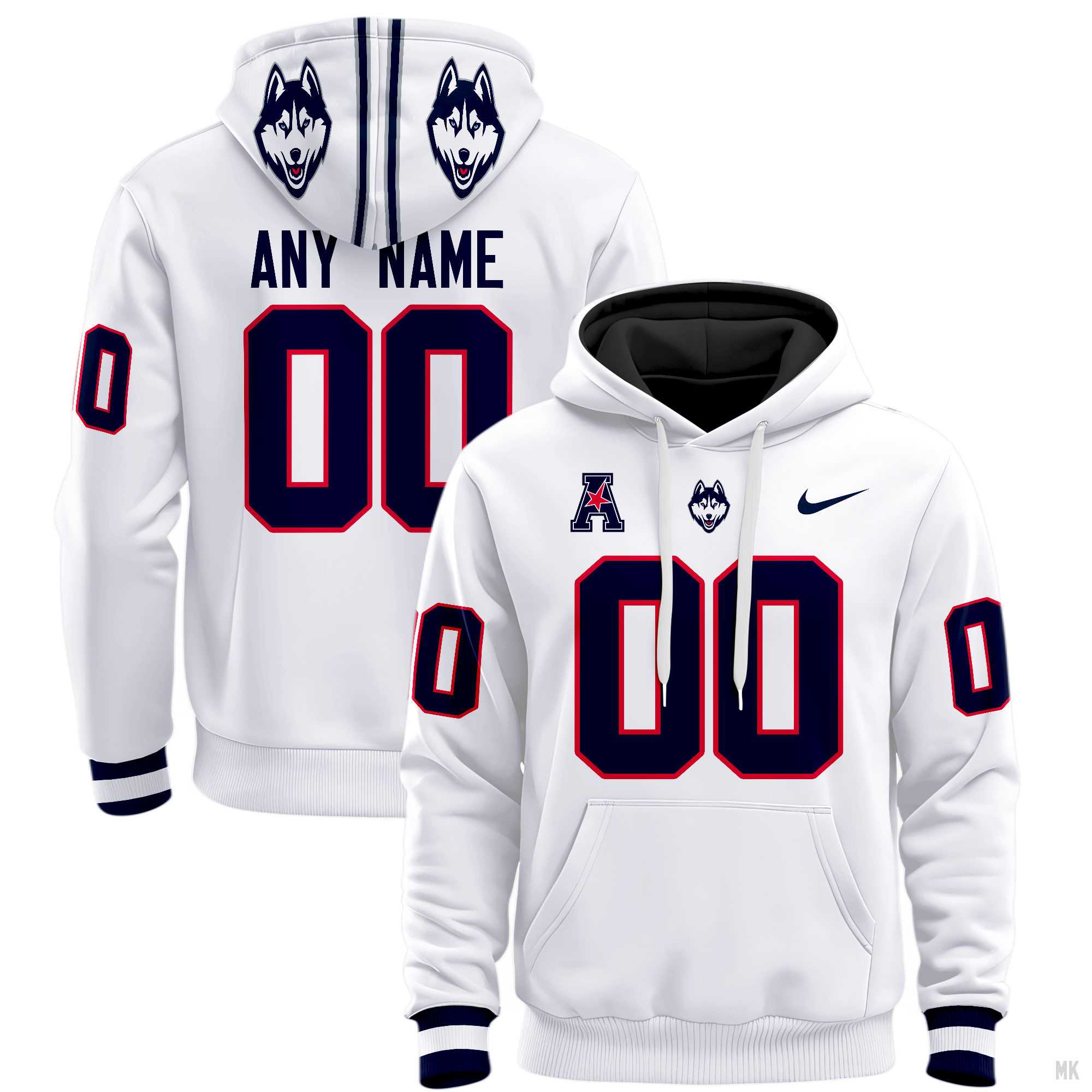 Connecticut Huskies Football Hoodie - Famjoys Connecticut Huskies Football Hoodie - Famjoys