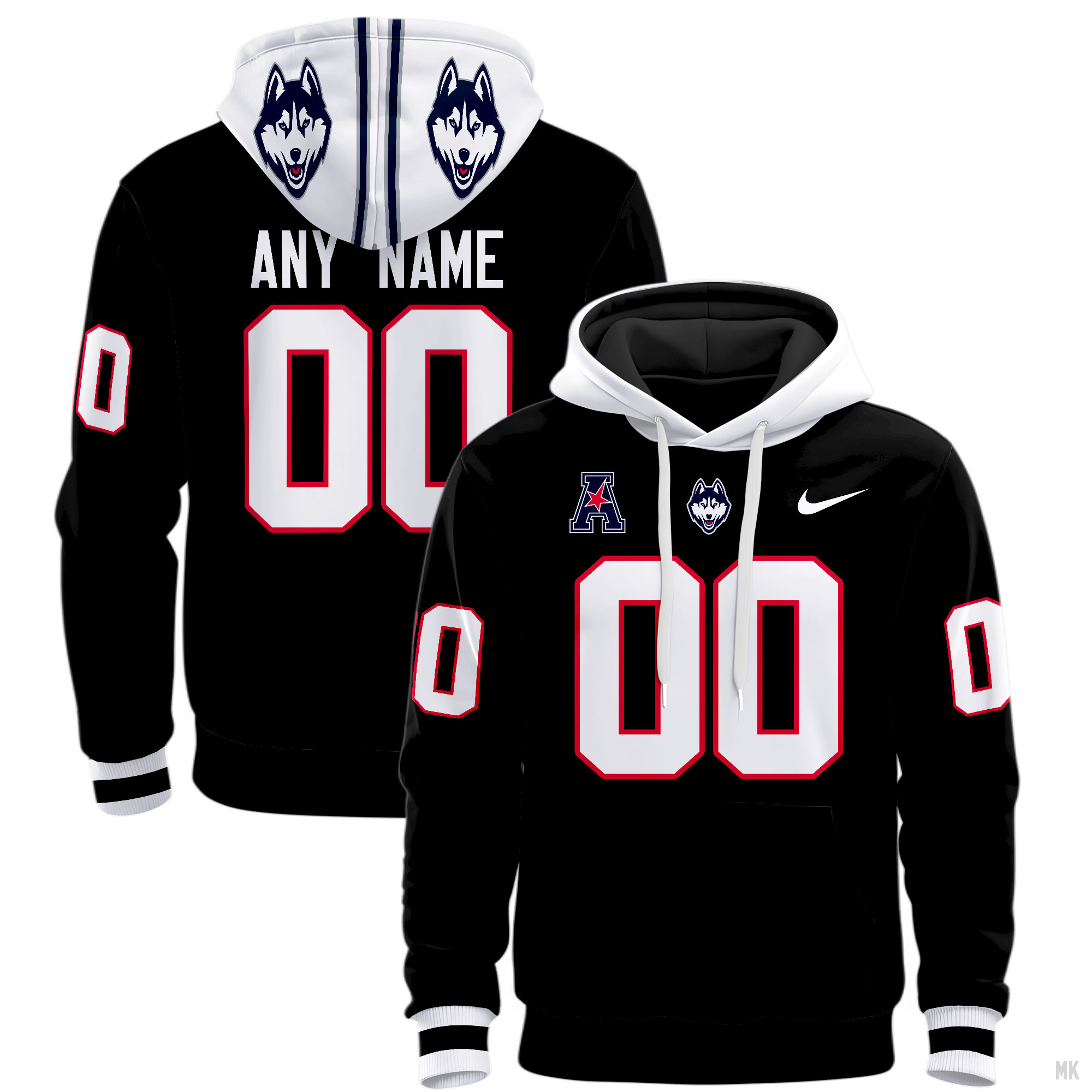 Connecticut Huskies Football Hoodie - Famjoys Connecticut Huskies Football Hoodie - Famjoys