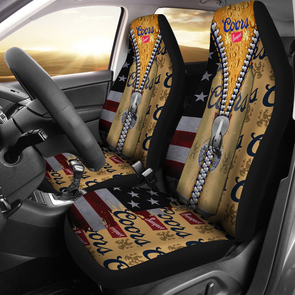 Coors Banquet Drinks Car Seat Covers Beer AA22092302 - Famjoys Coors Banquet Drinks Car Seat Covers Beer AA22092302 - Famjoys