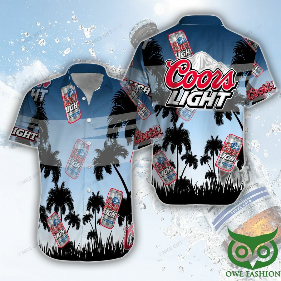 Coors Light Blue Sky Can Coconut Hawaiian Shirt - Famjoys Coors Light Blue Sky Can Coconut Hawaiian Shirt - Famjoys