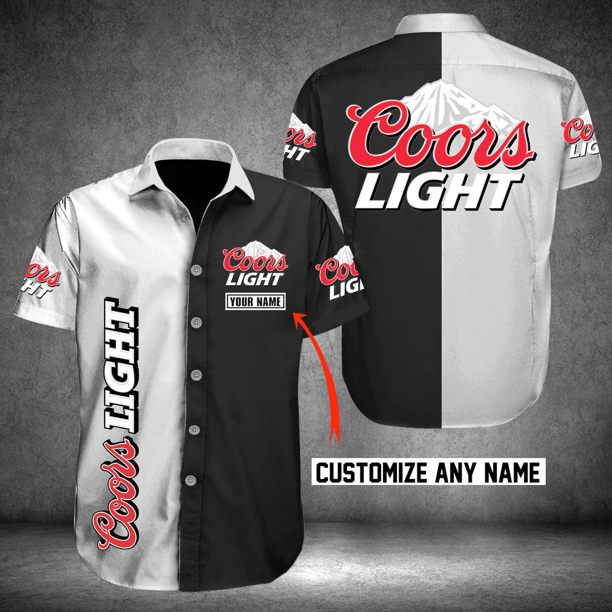 Coors Light Custom Hawaiian Shirt - Famjoys Coors Light Custom Hawaiian Shirt - Famjoys
